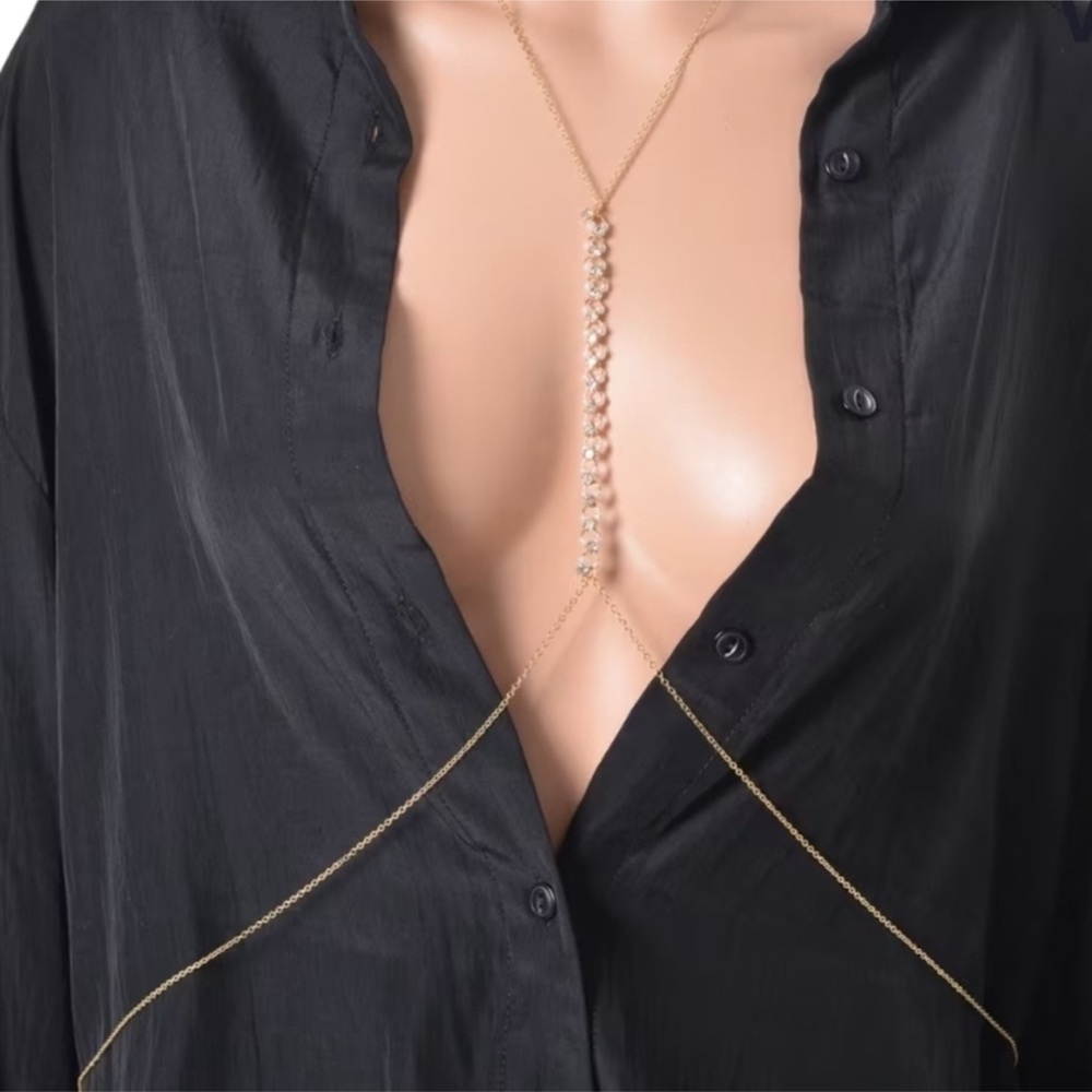 Bodychain with gold accents